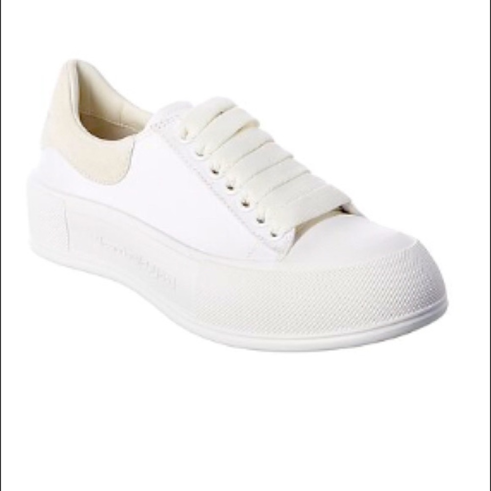 Alexander McQueen Deck Plismol canvas & suede size 6.
